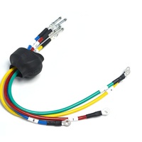 Ensemble de câbles OEM en gros avec passants en caoutchouc, connecteurs à broches mâles, bornes annulaires, multicolores, 10 AWG, 600V, 105°C