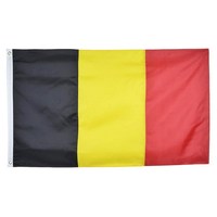 Jeu de sport en gros agitant à la main le drapeau de la Belgique avec poteau 100% drapeaux belges agités à la main en polyester