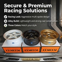 Nouvelles jantes en alliage d'aluminium à 5 branches de style TE37, 15-18 pouces, pour voitures de course JDM, certifiées VIA JWL, blanc bronze