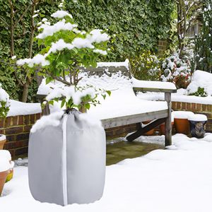 Housse de protection pour plantes d'hiver, extérieure, de jardin, en PP <span class=keywords><strong>noir</strong></span> non tissé, imperméable, avec cordon de serrage, protection contre le gel - Product Image 5