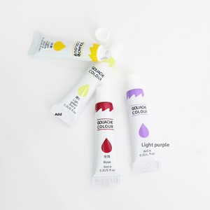 Peinture <span class=keywords><strong>Gouache</strong></span> 24 Couleurs – Lot de 6 ml chacune en Tubes Aluminium-Plastique – Non Toxique – Idéal pour l'Art sur Papier/Verre pour Étudiants - Product Image 2
