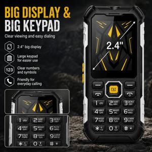 Téléphone portable robuste HP220 IP68 de premier ordre, écran 2,4 pouces, processeur MTK6261D, prend en charge la double SIM 2G - Product Image 4