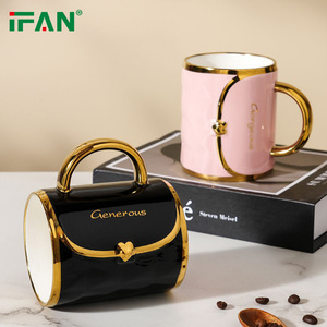 Thời trang sang trọng sứ cà phê trà <span class=keywords><strong>Mug</strong></span> và cup gốm Túi xách <span class=keywords><strong>Mug</strong></span> với Vàng xử lý - Product Image 4