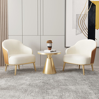 Ensemble de Table de canapé en métal haut de gamme, Table et chaises de réception d'hôtel moderne, ensemble de Table de canapé d'hôtellerie