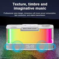 Nieuwe Producten 2024 Blue Tooth Speakers Rgb Draadloze Oplader 5 In 1 Draadloos Oplaadstation Met Wekker