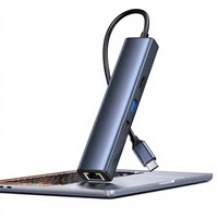 Docking Station USB C 8 in 1 in Alluminio con HDMI 4K, Ethernet RJ45, Lettore Schede SD/TF, Hub PD 100W per MacBook, Fotocamere DSLR e Laptop