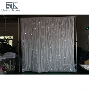 White Drapery <b>LED</b> <b>Star</b> Curtain Wedding Detachable Backdrop Pipe Stand - Product Image 3