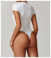 JY Danse Sports Fitness Façonner Ras Du Cou À Manches Courtes Rue Bodys Femmes Ventre Contrôle Costume Vêtements Une Pièce