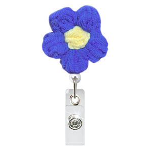 Coloré à la main en laine fleur rétractable filature Badge ReelStudent soins de santé carte d'identité infirmière badge bobine rétractable - Product Image 5
