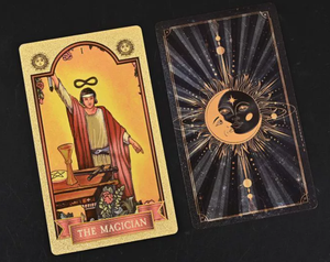 مجموعة كاملة جديدة من بطاقات التاروت الذهبية ، بطاقة التاروت المطبوعة بالألوان ، بطاقة لعبة البوكر البلاستيكية من كلوريد البولي فينيل - Product Image 6