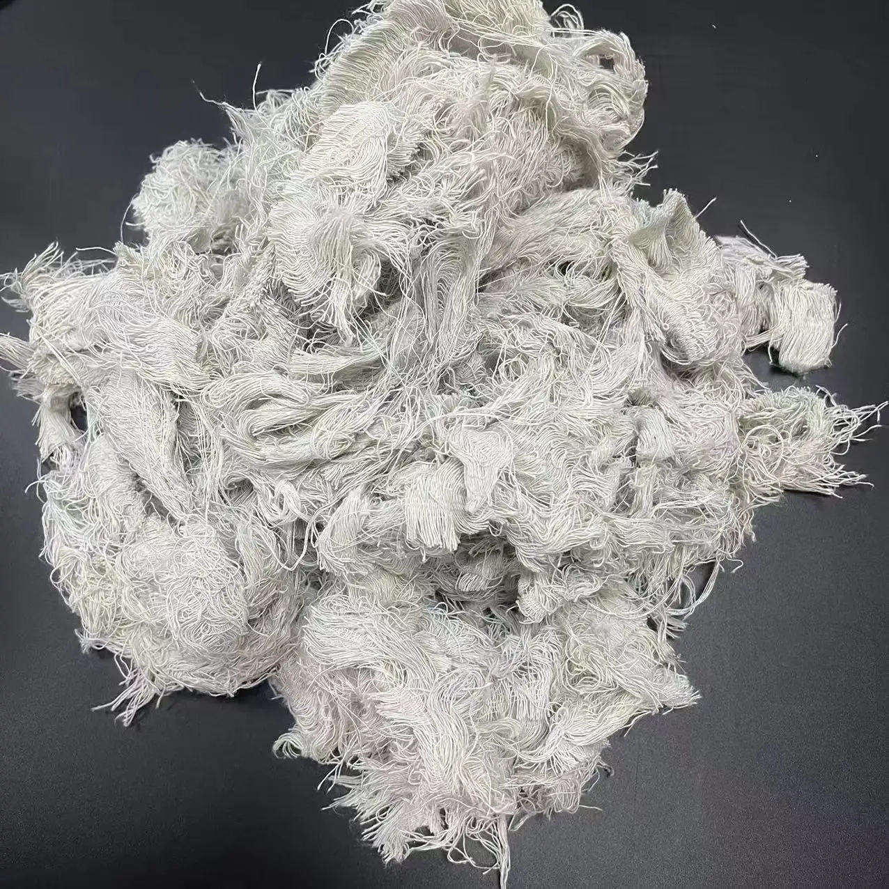 GGK Resíduos de tecido industrial para corte de fio de algodão branco Resíduos de fio têxtil de algodão