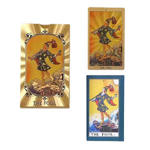 Baraja de Tarot Golden Six Hearts con Estampado en Lámina Dorada, Edición de Colección de Lujo - Product Image 1