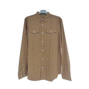 Chemise pour homme à manches longues, de haute qualité, luxueuse, respirante, écologique, 100% coton, motif géométrique, décontractée, boutonnée, OEM - Product Image 1