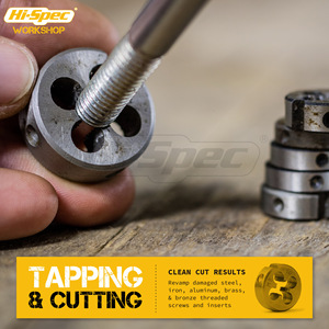 20-Piece Metric Tap and Die <b>Set</b> M3 to M12 <b>Hand</b> Threading <b>Tools</b> with Adjustable Handle for Metal Working - Product Image 5