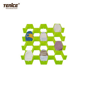 Tenice-Séparateur de <span class=keywords><strong>tiroir</strong></span> en nid d'abeille pour sous-vêtements ceinture-écharpe chaussettes organisateur réglable en plastique 50 multifonction - Product Image 4