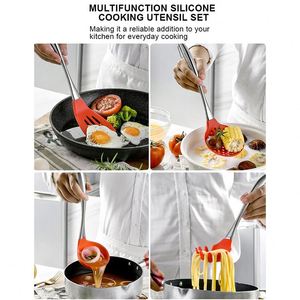 ชุดเครื่องครัวซิลิโคนคุณภาพสูง Kaimi พร้อมด้ามจับสแตนเลส ชุดอุปกรณ์อบขนมสำหรับทำอาหารที่บ้าน - Product Image 4