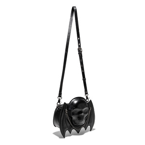 Bolsos de lujo para mujer, Punk, diseño creativo de murciélago, cabeza de Calavera, hombro, cuero <span class=keywords><strong>Diagonal</strong></span>, bolso cruzado para ataúd, Halloween - Product Image 3