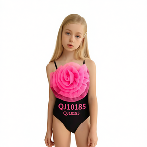 Costume intero HDJ con design floreale a rose e controllo della pancia per ragazze, taglie 8/10 10/12 12/14 14/16 - Product Image 1