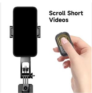 Trépied télescopique en alliage d'aluminium avec suivi facial par IA, 69,29 pouces, pour smartphones, rotation à 360°, support de téléphone pour vlog/vidéo en direct - Product Image 4