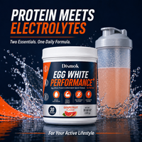 Poudre de protéines d'albumine d'œuf personnalisée avec électrolytes, potassium et magnésium, saveur pamplemousse, 30 portions, OEM