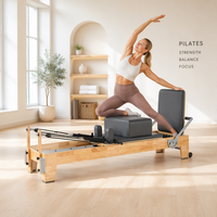 Set de Pilates Reformer, Equipo de Ejercicio de Madera de Roble Equilibrada de Primera Calidad, en Venta