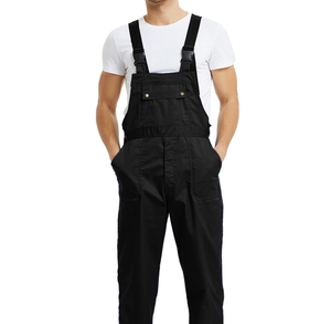 100% algodón multibolsillos <span class=keywords><strong>pintor</strong></span> carpintero pantalones de trabajo correas ajustables Peto babero de hombre en general - Product Image 2