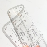 Regla de Coordenadas Cuadrada Transparente de Plástico UTM/MGRS de 10 cm, Escalas 1:25000/50000/63,360, Grosor de 0,3 mm, para Mapas de Exterior Personalizados