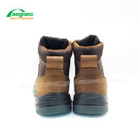 AEGISEC Chaussures de travail de sécurité pour hommes avec embout en acier Semelle PU antidérapante en cuir nubuck coupe moyenne