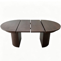 Meubles de salle à manger en bois modernes, ensemble table et chaises extensibles