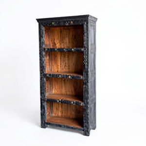 Estantería de Madera Tradicional, Estantería Vintage Hecha a Mano, Elegancia para Sala de Estar, Decoración Combinable - MOQ 1 Contenedor Únicamente - Product Image 1
