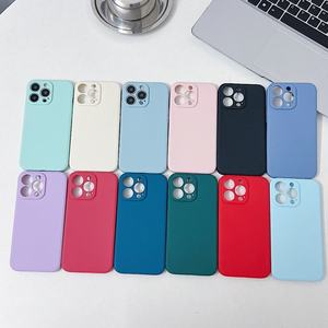 เคสโทรศัพท์มือถือยาง TPU สีสำหรับ <span class=keywords><strong>Apple</strong></span> iPhone 16 15 14 13 12 11 PRO MAX XS SR ฝาครอบกันกระแทก - Product Image 2