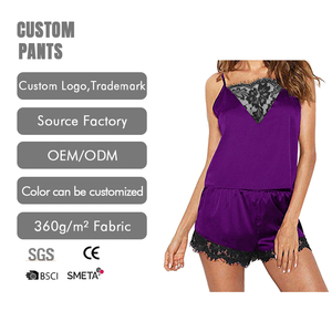 Conjunto de 2 piezas de encaje, ropa de dormir, lencería Sexy para mujer, conjuntos de camisola sedosa para <span class=keywords><strong>chicas</strong></span> calientes de verano, ropa Sexy <span class=keywords><strong>dominicana</strong></span> de punto fino - Product Image 1