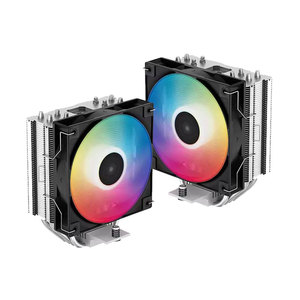 Ventilateur de refroidissement pour ordinateur de bureau <span class=keywords><strong>DEEPCOOL</strong></span> Xuan Ice AG400-ARGB Frost Tower, ventilateur RGB LED, quatre caloducs, refroidissement par air, radiateur CPU Intel - Product Image 1