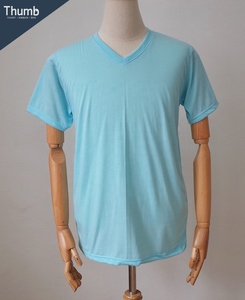 New Fashion 100% Polyester T Shirt Blue Colour Short Sleeve Quick Dry and Soft Fabric for Sublimation Printing Made in Thailand - Product Image 5