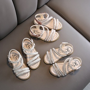 Sandales d'été à perles pour filles, antidérapantes, à semelle souple, chaussures pour bébés et enfants, chaussures de plage souples pour l'extérieur - Product Image 3