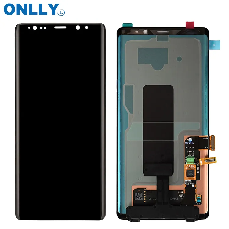 AMOLED untuk Samsung Galaxy Note 8 LCD SM-N950 Digitizer Layar Sentuh dengan Bingkai N950F N950U, LCD untuk SAMSUNG NOTE 8