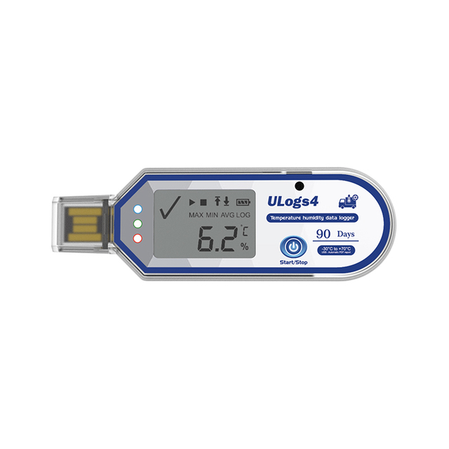 Single-Use Temperature and Humidity Data Logger 90 days for Pharmaceutical Industry