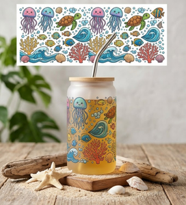 High Quality 16oz Glass Cup Wraps PET Material UV for Decal Cartoon Wrap Transfers Washable Waterproof for Mugs Tumblers Custom - Product Image 3