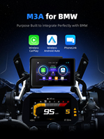 Système Linux avec écran tactile étanche de 5 pouces, CarPlay/Android Auto sans fil, navigation, appels, musique, connexion SIRI pour BWM Moto