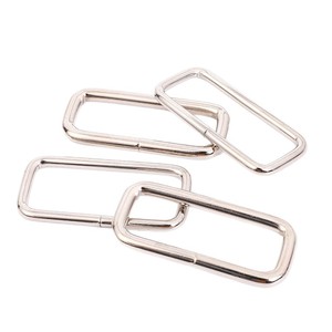 Hebillas rectangulares de metal, hierro niquelado, duraderas, para bolsos y ropa, accesorios de ferretería, hebillas de conexión - Product Image 4