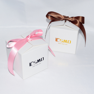 7cm vuông hộp giấy đơn đặt hàng nhỏ chấp nhận có thể in cá nhân logo màu Đen tùy chỉnh các tông màu trắng có thể gập lại hộp quà tặng cho món tráng miệng - Product Image 3