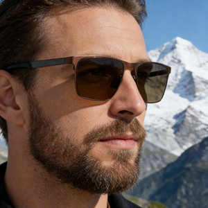 Ks-3972 แว่นกันแดดโพลาไรซ์กรอบสี่เหลี่ยมสำหรับผู้ชายเลนส์ไนลอนสีดำป้องกันรังสียูวี 400 แว่นกันแดดสำหรับขับรถกลางแจ้ง - Product Image 4