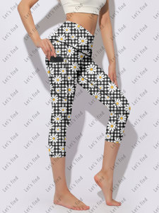 Leggings a Vita Alta con Stampa ad Acquerello Personalizzata per Ragazze, Vendita all'Ingrosso, Casual e Sportivi per Donne - Product Image 2