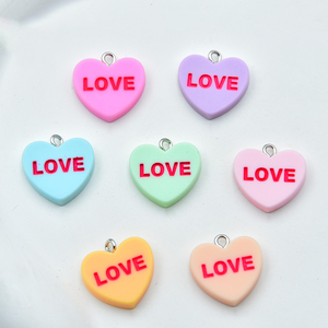 จี้รูปหัวใจเรซิ่นสำหรับทำเครื่องประดับ DIY ต่างหู สร้อยคอ สร้อยข้อมือ พวงกุญแจทำมือ อุปกรณ์เสริม - Product Image 5