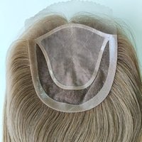 Rambut Asli Remy Silk Base Lace PU Topper, Hairpiece Ikat Tangan dengan Kulit Kepala Alami untuk Wanita, Rambut Rontok, Grosir, Ready Stock