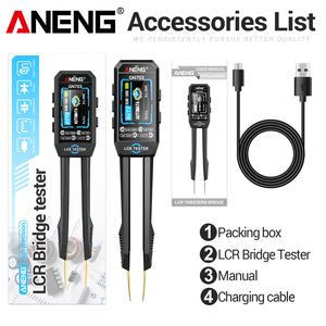 Pinza Medidora Digital Inteligente ANENG GN703, Probador LCR con Precisión Estándar de 0.3V/0.6V para Resistencia, Capacitancia, Inductancia y Diodos - Product Image 6