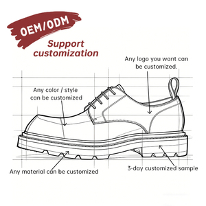 Chaussures de mariage pour hommes sur mesure OEM, collection été 2026, en cuir de vachette pleine fleur de qualité supérieure, à semelle épaisse, style britannique, brogues Derby sculptées à la main - Product Image 4