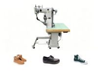 Machine à coudre industrielle FS-168 à point de chaînette, à base plate, à alimentation par moteur 0,75 kW, pour semelles et empeignes de chaussures