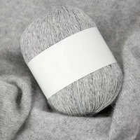 Fil à tricoter en cachemire et laine mélangés en gros, 50g/rouleau, anti-boulochage, filé à l'anneau, pour tricot manuel et machine, étiquettes personnalisables créatives