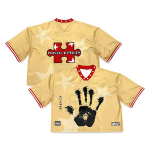 เสื้อฟุตบอลอเมริกันคลาสสิกแบบสั่งทำพิเศษ แห้งเร็ว ระบายอากาศได้ดี ป้องกันรังสียูวี ไซส์ใหญ่ สไตล์เรโทร สำหรับใส่เล่นกีฬาหรือใส่ลำลอง แบบซับลิเมชั่น - Product Image 1